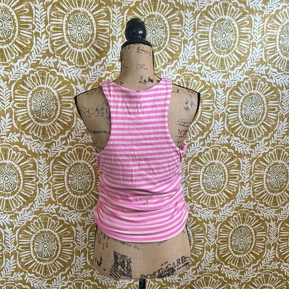 NWT AFRM Ruskin Ribbed Racerback Sleeveless Tank Top in Pink/Nude Stripe size XL - Picture 7 of 9
